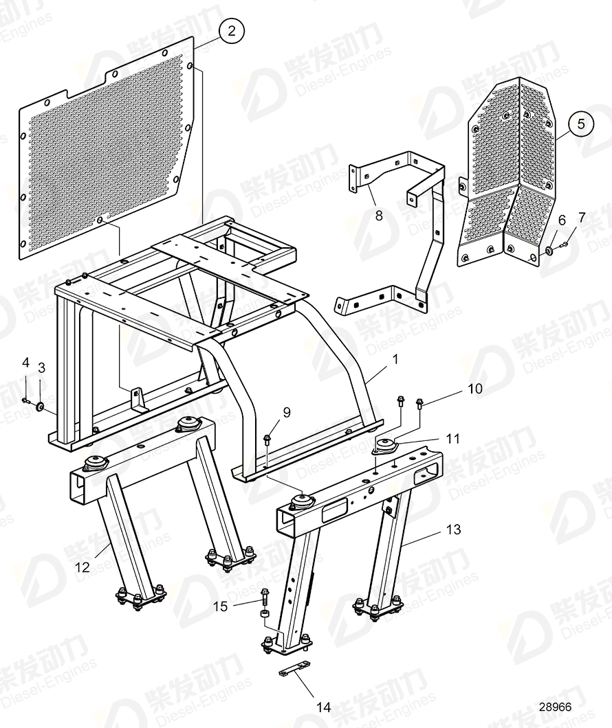 volvo penta Frame 22747826 Drawing